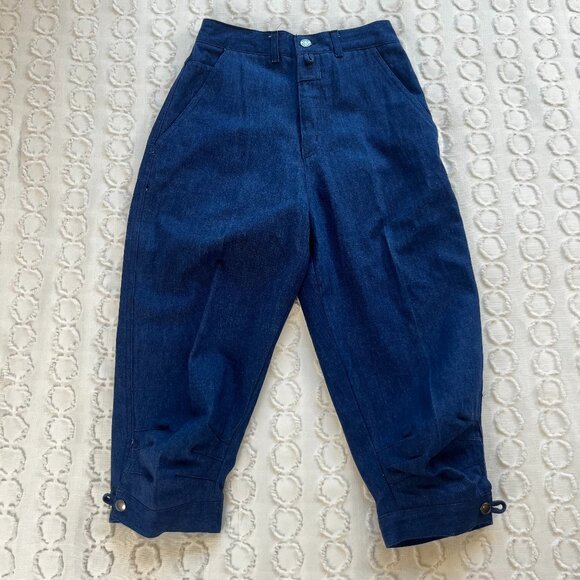 VTG 70s Chemin De Fer Jeans Women's 2 - 4 Pedal Pushers 70s High Rise Capri